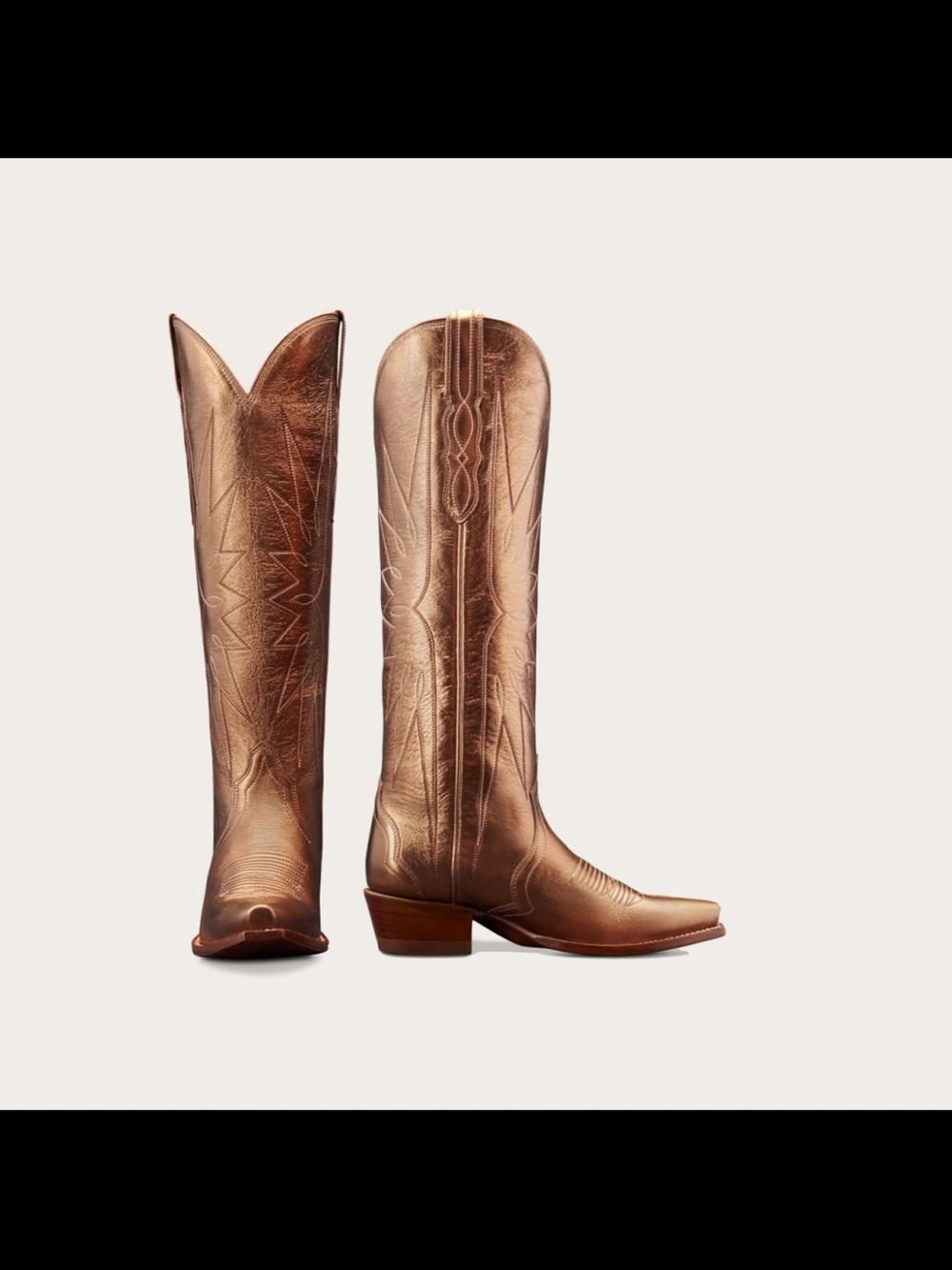 Tecovas Metallic Copper Knee-High Western Boots